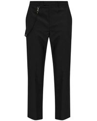 Courreges - Broeken ,Zwart ,Wol Broek Met Geborduurd Logo - Lyst