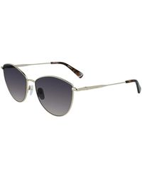 Longchamp - Gafas De Sol De Metal Dorado Para Mujer, Mujer, Talla - Lyst