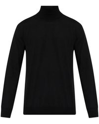 Jil Sander - Truien & Vesten ,Zwart ,Wol Wollen Coltrui - Lyst