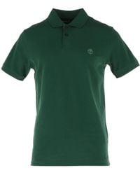 Timberland - Tops ,Groen ,Katoen Polo Shirt Met Korte Mouwen Van Katoenmix - Lyst