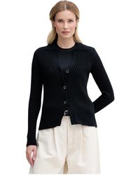 DKNY - V-Hals Katoenen Cardigan - Lyst