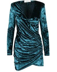 Nineminutes - Kleedjes ,Blauw ,Polyester Elegante Jurk Voor Vrouwen - Lyst