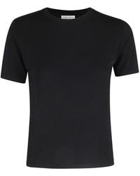 Roberto Collina - Tops ,Zwart ,Polyester Gebreid T-Shirt - Lyst