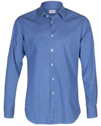 Xacus - Op Maat Gemaakt Klassiek Katoenen Chambray Overhemd - Lyst
