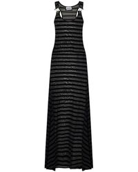 Jean Paul Gaultier - Schwarzes gestreiftes overall-kleid - Lyst