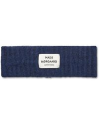 Mads Nørgaard - Accessoires ,Blauw ,Wol Gebreide Hoofdband Aschley Tosca Peacoat - Lyst