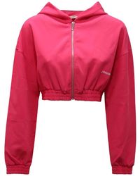 hinnominate - Hnw754 Crop Sweatshirt Met Volledige Rits - Lyst