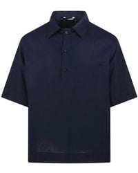 Hevò - Tops ,Blauw ,Linnen Montursi Polo Shirt - Lyst