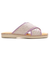 Hogan - Schoenen ,Leer Rafia Gekruiste Banden Sandalen - Lyst
