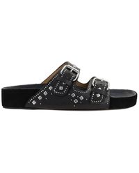 Isabel Marant - Lennyo Leren Sandalen - Lyst
