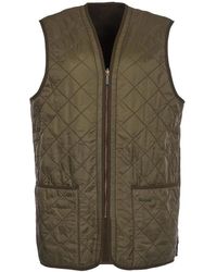 Barbour - Polarquilt weste/zip-in liner oliv - Lyst