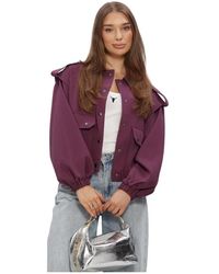 Alix The Label - Jassen ,Paars ,Polyester Pockets Jacket - Lyst