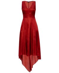 Ann Demeulemeester Asymmetrical Dress On Straps - Rood