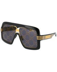 Gucci - Square-Frame Sunglasses with GG Lens - Lyst