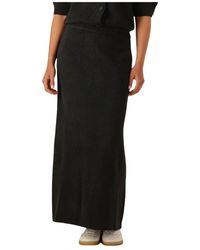 Notre-v - Zwarte Midi Rok Voor Herfst/Winter - Lyst