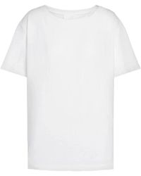 Dondup - Tops ,Wit ,Katoen T-Shirt Met Ronde Hals - Lyst