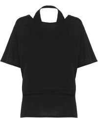 Kangra - Schwarzes Kaschmir Baumwoll T-Shirt Rundhals - Lyst