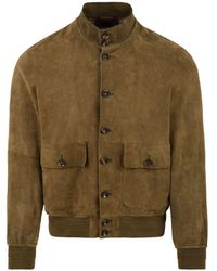 The Jack Leathers - Grüne riverside seamless lederjacke - Lyst