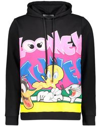 Iceberg - Hoodies & Sweatvesten ,Zwart ,Katoen Hoodie Met Borduursel - Lyst