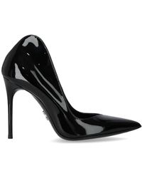 Sergio Levantesi - Zwarte Lakleren Liana Pump - Lyst