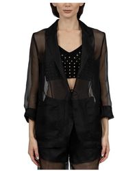 forte_forte - Jassen ,Zwart ,Leer My Jacket - Lyst