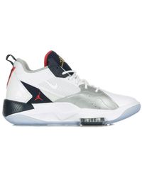 Nike - Zoom 92 Hoge Herenschoen Wit/Obsidiaan/Echt Rood/Metallic Zilver - Lyst