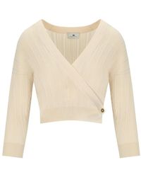 Elisabetta Franchi - V-Neck Knitwear - Lyst