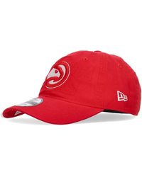 KTZ - Accessoires ,Rood ,Katoen Atlanta Hawks Gebogen Klep Pet - Lyst