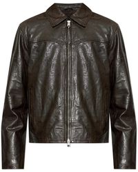AllSaints - Jassen ,Bruin ,Leer Tune Leren Jas - Lyst