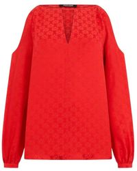 Roberto Cavalli - Zijden Blouse Met Rc Print - Lyst