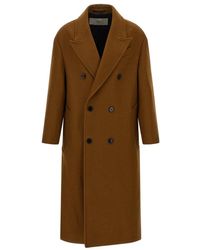 Ami Paris - Double-Breasted Wollen Jas - Lyst