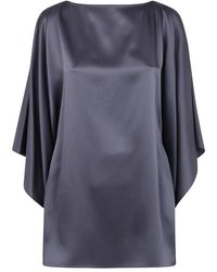 Lanvin - Overhemden ,Blauw ,Boho Chic Kaftan Top - Lyst