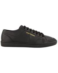 Saint Laurent - Schoenen ,Zwart ,Leer Gym Sneakers - Lyst