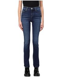 Emporio Armani - Klassieke Slim Fit Denim Jeans - Lyst