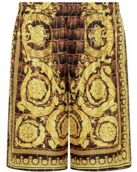 Versace - Korte Broeken ,Geel ,Casual Shorts - Lyst