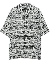 Alexander Wang - Camicia casual oversize con stampa giornale - Lyst