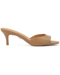 Kazar - Schoenen ,Bruin ,Leer Slippers Op Een Lage Stilettohak - Lyst