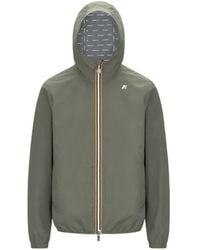 K-Way - Jassen ,Groen ,Polyester Jack Stretch Dot Jacket - Lyst