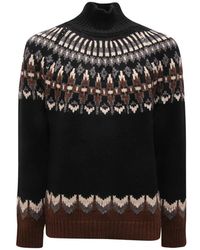 Dondup - Truien & Vesten ,Zwart ,Wol Maglione Dolcevita Sweater - Lyst