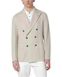Tagliatore - Jassen ,Katoen Double-Breasted Katoenen Jas - Lyst