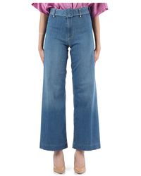 Guess - Pantalone jeans dakota relaxed high con cintura - Lyst