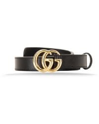 Gucci - Ledergürtel Mit Logo-Plakette - Lyst