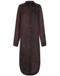 Cortana - Malaysia, lang burgunder jacquard-hemd - Lyst