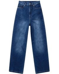 Munthe - Jeans ,Blauw ,Katoen Klassieke Wide Leg Jeans - Lyst