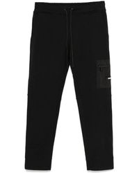 Add - Schwarze Hose Mit Elastischem Kordelzugbund - Lyst