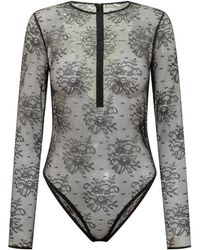 Dolce & Gabbana - Tops ,Zwart ,Lace Bodysuit - Lyst