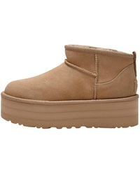 UGG - Schoenen ,Bruin ,Wol Classic Ultra Mini Platform Boot - Lyst