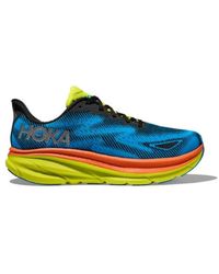 Hoka One One - Clifton 9 gore tex negro/azul - zapatilla de running para todo clima - Lyst