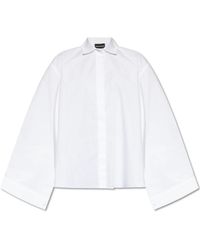 Emporio Armani - Camicia oversize in cotone - Lyst