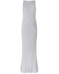 Pinko - Rib-Knit Midi Jurk - Lyst